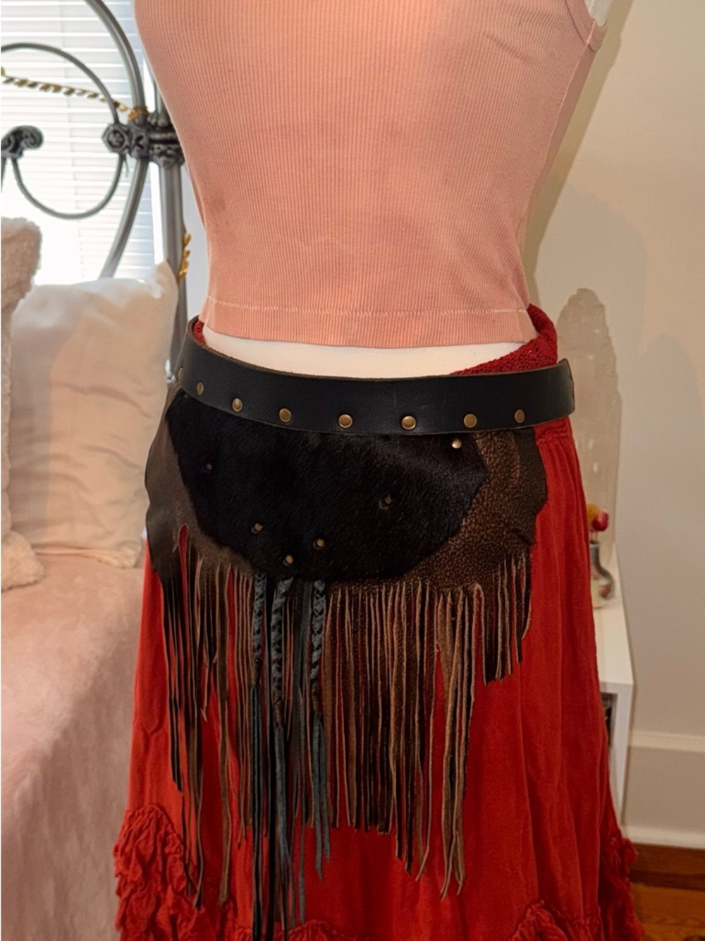 Leather Fringe Belt